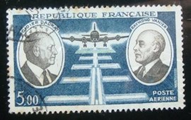 Selo postal da França 1971 Didier Daurat and Raymond Vanier