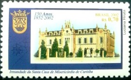 Selo postal do Brasil de 2002 Santa Casa de Misericórdia de Curitiba