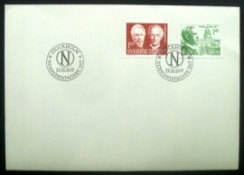 Envelope FDC da Suécia de 1977 Nobel Prize Winners 1917
