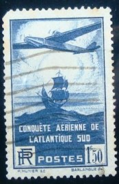Selo postal da França 1936 French Postal Aircraft