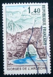 Selo postal da França 1971 Gorges of Ardeche