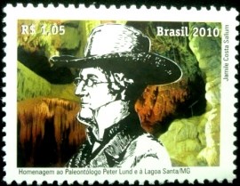 Selo postal do Brasil de 2010 Peter Lund