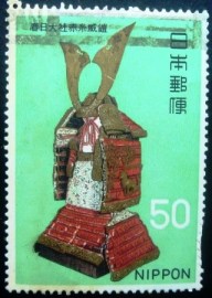 Selo postal do Japão de 1968 Red-braided Armour