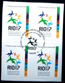 Quadra de selos postais do Brasil de 2006 XV Jogos Pan-Americanos