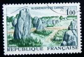 Selo postal da França 1965 Carnac