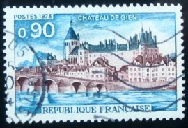 Selo postal da França 1973 Castle of Gien