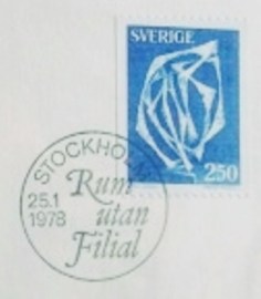 Envelope FDC da Suécia de 1978 Sculpture
