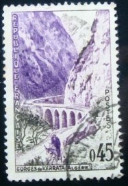 Selo postal da França 1960 Kerrata Gorges