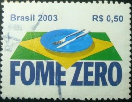 Selo postal do Brasil de 2003 Fome Zero