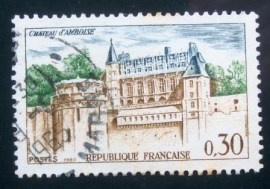 Selo postal da França 1963 Castle Amboise