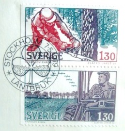 Envelope FDC da Suécia de 1979 Agriculture
