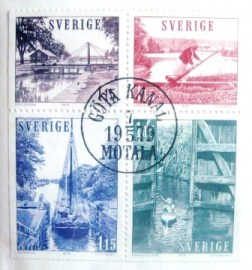 Envelope FDC da Suécia de 1979 Göta Kanal