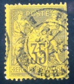 Selo postal da França 1878 Peace and commerce Type Sage 35