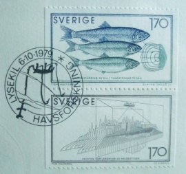 Envelope FDC da Suécia de 1979 Herring Investigations