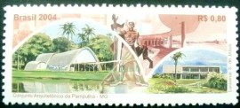 Selo postal do Brasil de 2004 Conjunto Arquitetônico da Pampulha