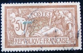 Selo postal da França 1900 Allegorical subjects Type Merson 50