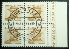 Quadra de selos postais do Brasil de 1992 Padre Damião H 29 U