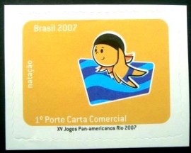 Selo postal do Brasil de 2007 Natação