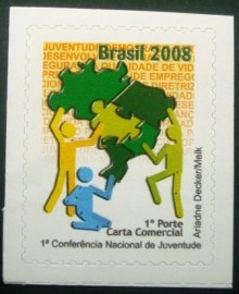 Selo postal COMEMORATIVO do Brasil de 2008 - C 2729 M