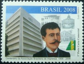 Selo postal do Brasil de 2008 200 Anos ABI