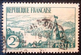 Selo postal da França de 1935 Breton River