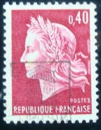 Selo postal da França 1969 Marianne of Cheffer 040