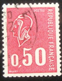 Selo postal da França 1971 Marianne type Béquet 0,50