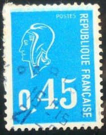 Selo postal da França 1971 Marianne type Béquet 0,45