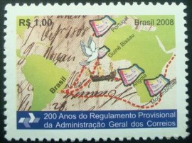 Selo postal do Brasil de 2008 Regulamento Provisional