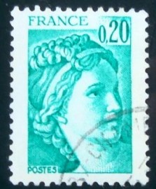 Selo postal da França 1978 Marianne de Muller 0,20