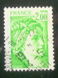 Selo postal da França 1978 Sabine 2