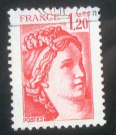 Selo postal da França 1978 Sabine 1,20