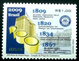 Selo postal do Brasil de 2009 Praça do Comércio