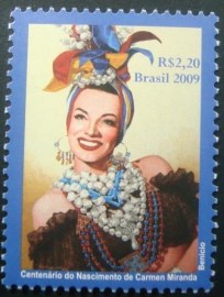 Selo postal do Brasil de 2009 Carmen Miranda