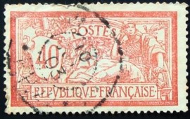 Selo postal da França 1900 Allegorical subjects Type Merson 40c