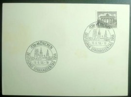 Cartão postal da Alemanha de 1956 Deutscher Sparkassentag