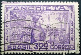 Selo postal comemorativo do Brasil de 1934  C 75 U