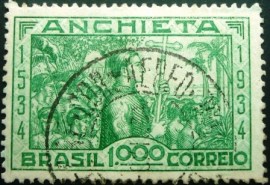 Selo postal comemorativo do Brasil de 1934  C 77 U