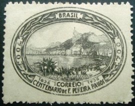 Selo postal comemorativo do Brasil de 1937 - C 114 U
