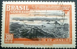 Selo postal comemorativo do Brasil de 1937 - C 116 U