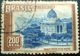 Selo postal comemorativo do Brasil de 1937 - C 119 U