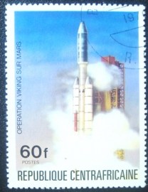 Selo postal da Rep. Centro Africana de 1976 Take-off