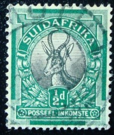 Selo postal da África do Sul de 1926 Springbok