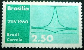 Selo postal do Brasil de 1960 Alvorada - C 449 U