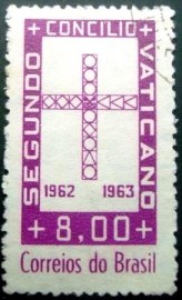Selo postal do Brasil de 1963 2º Concílio Vaticano - C 486 U