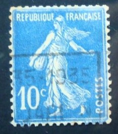 Selo postal da França de 1932 Cameo Sower 10