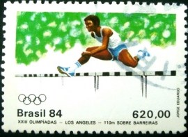 Selo postal do Brasil de 1984 110m com Barreiras