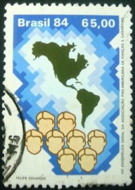 Selo postal COMEMORATIVO do Brasil de 1984 - C 1389 U
