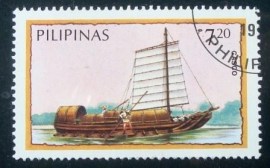 Selo postal da Filipinas de 1984 Casco
