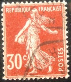 Selo postal da França de 1937 Type cameo Sower 30